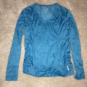 Blue Long Sleeve Athletic Shirt